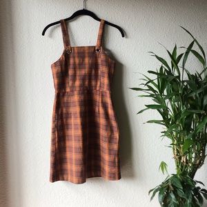 Brown Plaid Dress